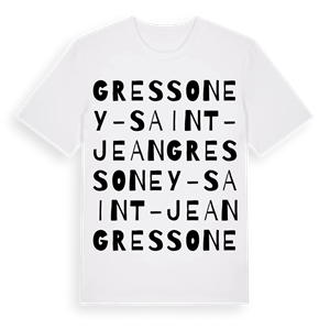 Gressoney-Saint-Jean ordlek t-shirt – ekologisk bomull t-shirt från Pinshirt