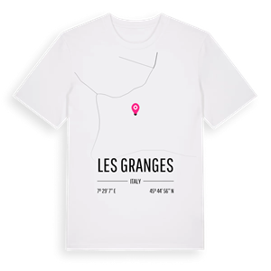 Les Granges karta t-shirt – ekologisk bomull t-shirt från Pinshirt