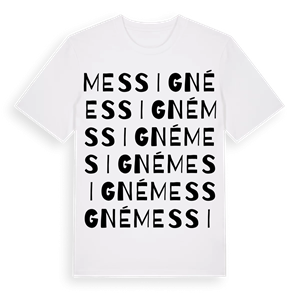 Messigné ordlek t-shirt – ekologisk bomull t-shirt från Pinshirt