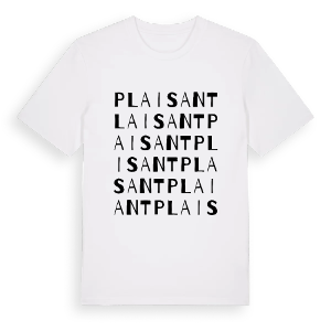 Plaisant ordlek t-shirt – ekologisk bomull t-shirt från Pinshirt