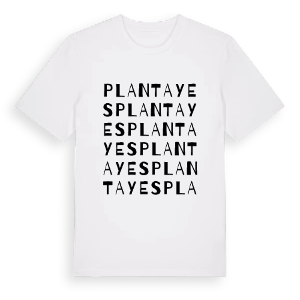 Plantayes ordlek t-shirt – ekologisk bomull t-shirt från Pinshirt