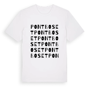 Pontboset ordlek t-shirt – ekologisk bomull t-shirt från Pinshirt