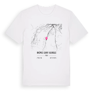 Rhêmes-Saint-Georges karta t-shirt – ekologisk bomull t-shirt från Pinshirt