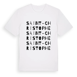 Saint-Christophe ordlek t-shirt – ekologisk bomull t-shirt från Pinshirt