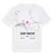 Saint-Vincent karta t-shirt