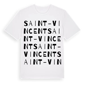 Saint-Vincent ordlek t-shirt – ekologisk bomull t-shirt från Pinshirt