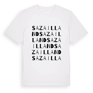 Sazailland ordlek t-shirt – ekologisk bomull t-shirt från Pinshirt