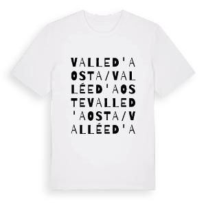 Valle d'Aosta / Vallée d'Aoste ordlek t-shirt – ekologisk bomull t-shirt från Pinshirt
