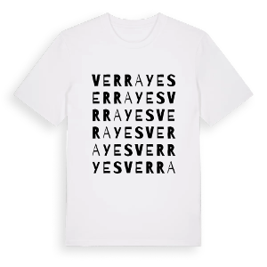 Verrayes ordlek t-shirt – ekologisk bomull t-shirt från Pinshirt