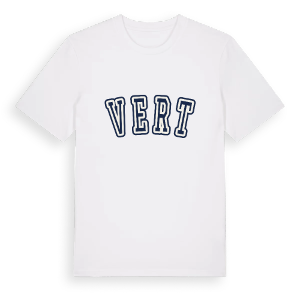 Vert college t-shirt – ekologisk bomull t-shirt från Pinshirt