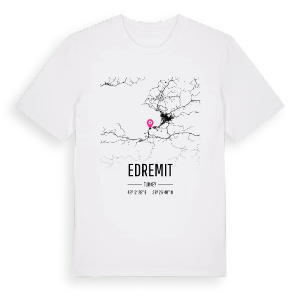 Edremit karta t-shirt – ekologisk bomull t-shirt från Pinshirt