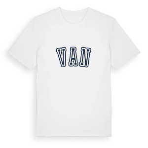 Van college t-shirt – ekologisk bomull t-shirt från Pinshirt