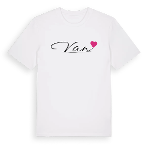 Van hjärta t-shirt – ekologisk bomull t-shirt från Pinshirt