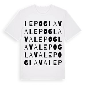 Lepoglava ordlek t-shirt – ekologisk bomull t-shirt från Pinshirt