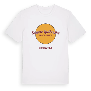 Sesvete Ludbreške cirkel t-shirt – ekologisk bomull t-shirt från Pinshirt