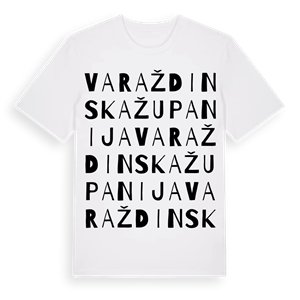 Varaždinska županija ordlek t-shirt – ekologisk bomull t-shirt från Pinshirt