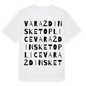 Varaždinske Toplice ordlek t-shirt – ekologisk bomull t-shirt från Pinshirt