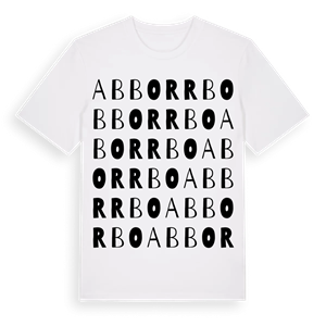 Abborrbo ordlek t-shirt – ekologisk bomull t-shirt från Pinshirt