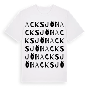 Acksjön ordlek t-shirt – ekologisk bomull t-shirt från PinShirt