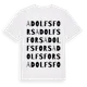 White t-shirt med Adolfsfors ordlek t-shirt