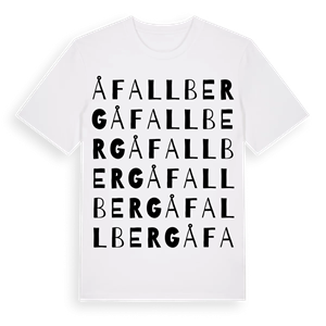 Åfallberg ordlek t-shirt – ekologisk bomull t-shirt från PinShirt