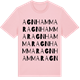 Pink Cotton t-shirt med Agnhammar ordlek t-shirt