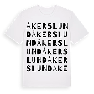 Åkerslund ordlek t-shirt – ekologisk bomull t-shirt från PinShirt