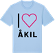 Blue Soul t-shirt med Jag älskar Åkil t-shirt stort tryck