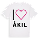 White t-shirt med Jag älskar Åkil t-shirt stort tryck