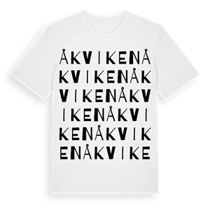 Åkviken ordlek t-shirt – ekologisk bomull t-shirt från PinShirt