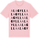 Pink Cotton t-shirt med Alagylla ordlek t-shirt