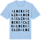 Blue Soul t-shirt med Alderbäcken ordlek t-shirt