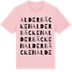 Pink Cotton t-shirt med Alderbäcken ordlek t-shirt