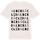 Vintage White t-shirt med Alderbäcken ordlek t-shirt