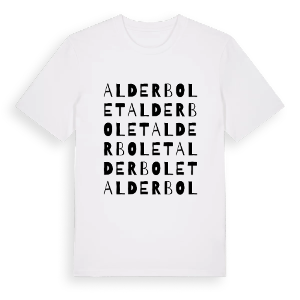Alderbolet ordlek t-shirt – ekologisk bomull t-shirt från PinShirt