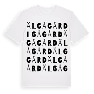 Älgå gård ordlek t-shirt – ekologisk bomull t-shirt från PinShirt
