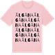 Pink Cotton t-shirt med Älgåna ordlek t-shirt