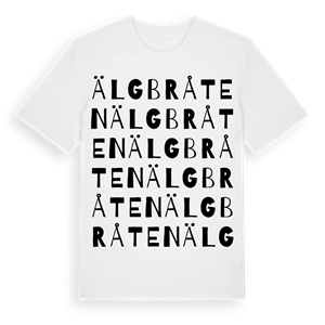 Älgbråten ordlek t-shirt – ekologisk bomull t-shirt från PinShirt