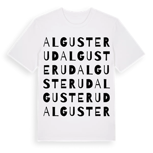 Algusterud ordlek t-shirt – ekologisk bomull t-shirt från PinShirt