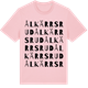 Pink Cotton t-shirt med Ålkärrsrud ordlek t-shirt