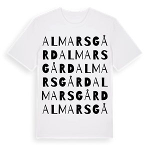 Almars gård ordlek t-shirt – ekologisk bomull t-shirt från PinShirt