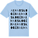 Blue Soul t-shirt med Almarskogen ordlek t-shirt