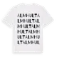 White t-shirt med Almhult ordlek t-shirt