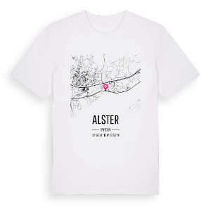 Alster karta t-shirt – ekologisk bomull t-shirt från PinShirt