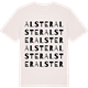 Vintage White t-shirt med Alster ordlek t-shirt