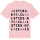 Pink Cotton t-shirt med Alsters-Nybacka ordlek t-shirt