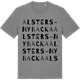 Mid Heather Gray t-shirt med Alsters-Nybacka ordlek t-shirt