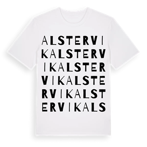 Alstervik ordlek t-shirt – ekologisk bomull t-shirt från Pinshirt