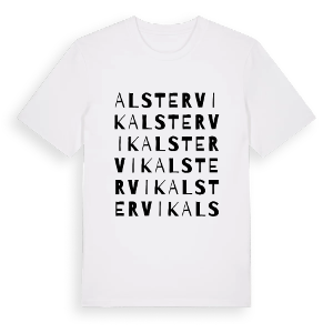Alstervik ordlek t-shirt – ekologisk bomull t-shirt från PinShirt