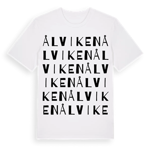 Ålviken ordlek t-shirt – ekologisk bomull t-shirt från Pinshirt